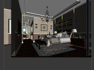 bedroom - modern style-9435 3D Model