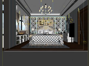 bedroom - modern style -9437 3D Модель