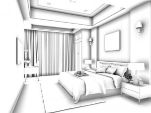 bedroom - modern style - 9438 3D Model