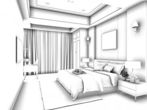 bedroom - modern style - 9438 3D Model