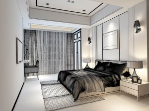 bedroom - modern style - 9438 3D Model