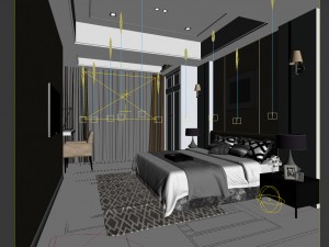 bedroom - modern style - 9438 3D Model