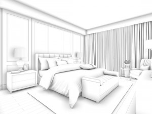 bedroom - modern style -9442 3D मॉडल
