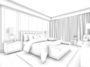 bedroom - modern style -9442 3D Model