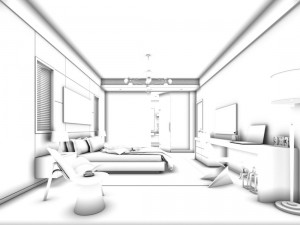 bedroom - modern style -9444 Modèle 3D