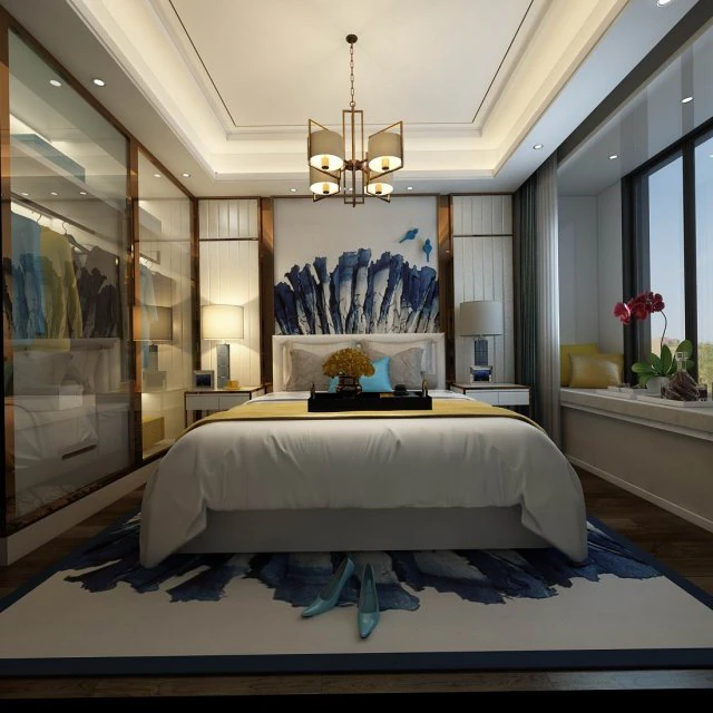 bedroom - modern style -9445 3D Model .c4d .max .obj .3ds .fbx .stl .blend 