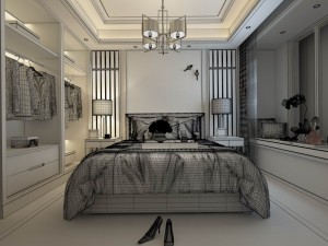 bedroom - modern style -9445 Modello 3D