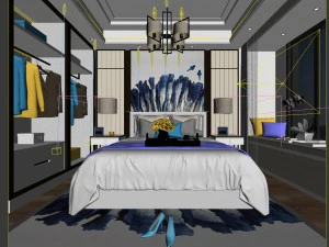 bedroom - modern style -9445 3D Model