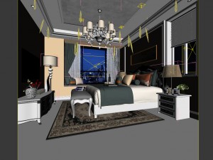 bedroom - modern style -9447 3D 模型