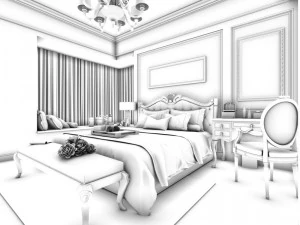 bedroom - modern style - 9448 3D Model