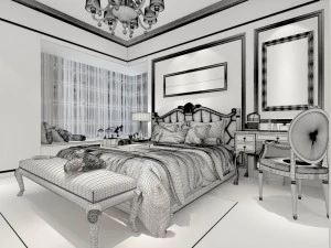 bedroom - modern style - 9448 3D Model