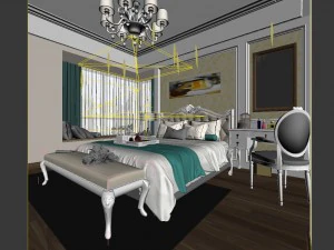 bedroom - modern style - 9448 3D Model