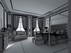 bedroom - modern style -9451 Modelo 3D