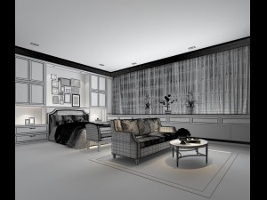 bedroom - modern style -9454 Model 3D
