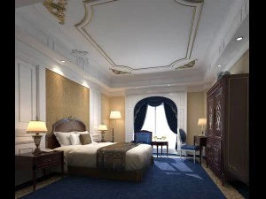 chambre &agrave; coucher - style moderne -9455 Modèle 3D