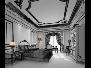 bedroom - modern style -9455 3Dモデル