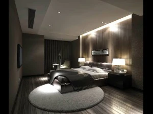 спальня - современный стиль -9456 3D Модель