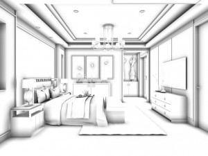 bedroom - modern style -9457 Model 3D