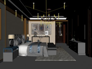 bedroom - modern style -9457 Model 3D