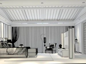 bedroom - chinese style -9401 3D Model