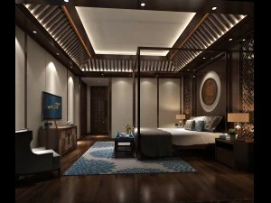 침실 - 중국 스타일 -9402 3D 모델