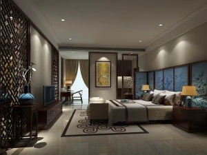 camera da letto - stile cinese -9403 Modello 3D
