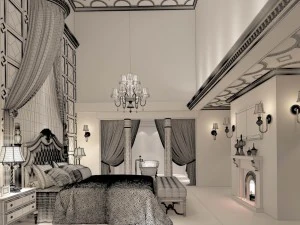bedroom - chinese style -9404 3D Model