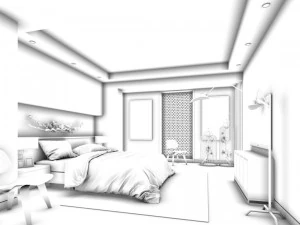 bedroom - chinese style -9406 3D Model