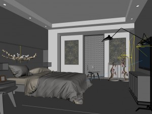 bedroom - chinese style -9406 3D Модель