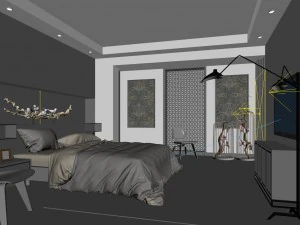 bedroom - chinese style -9406 3D Model