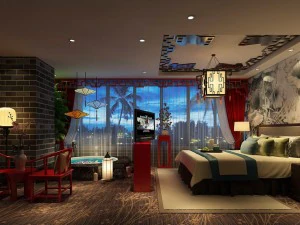 寝室 - 中国風 -9408 3Dモデル