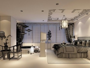 bedroom - chinese style -9408 3D 모델
