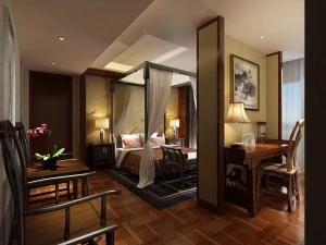 camera da letto - stile cinese -9412 Modello 3D
