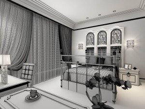 bedroom - chinese style -9413 3D Модель