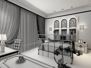 bedroom - chinese style -9413 3D Model
