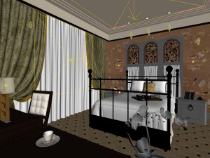 bedroom - chinese style -9413 3D Модель