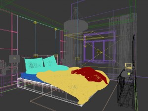 bedroom - chinese style -9417 3D Модель