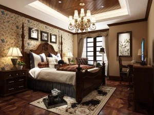 camera da letto - stile cinese -9418 Modello 3D