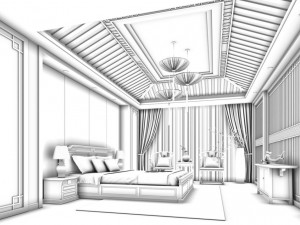 bedroom - chinese style -9419 Modèle 3D