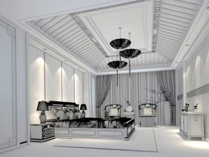 bedroom - chinese style -9419 Modèle 3D