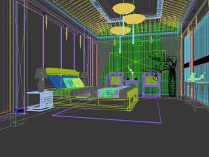 bedroom - chinese style -9419 Modèle 3D
