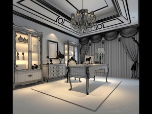 bedroom - chinese style -9420 3D Модель