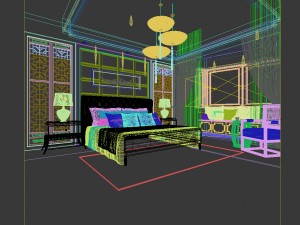 bedroom - chinese style -9421 3D Model