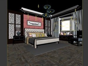 bedroom - chinese style -9421 3D Model