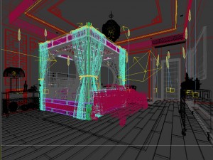 bedroom - chinese style -9423 Modèle 3D