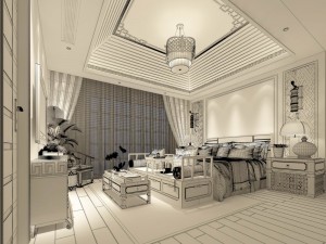 bedroom - chinese style -9424 3D 모델