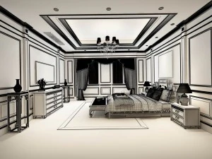 bedroom - chinese style -9426 3D Model