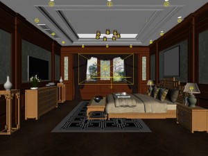 bedroom - chinese style -9426 3Dモデル