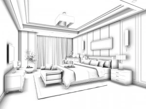 bedroom - chinese style -9429 3D Model