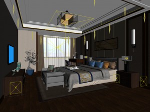 bedroom - chinese style -9429 3D Model